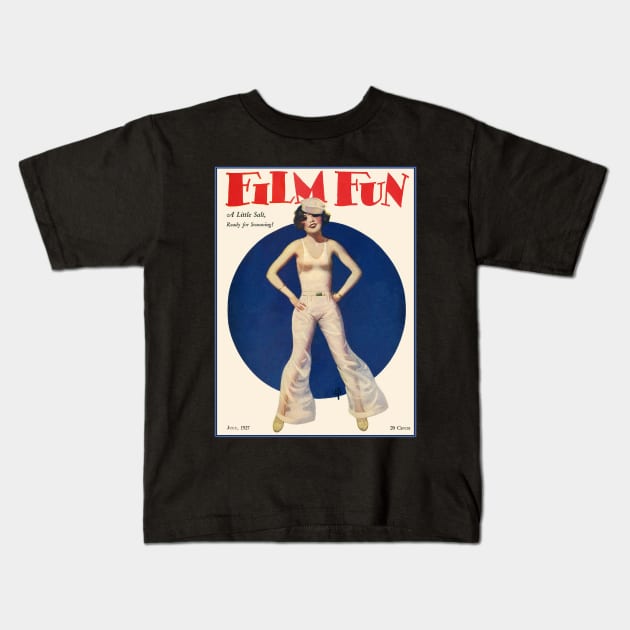 Film Fun vintage 1920s magazine cover Kids T-Shirt by Teessential
